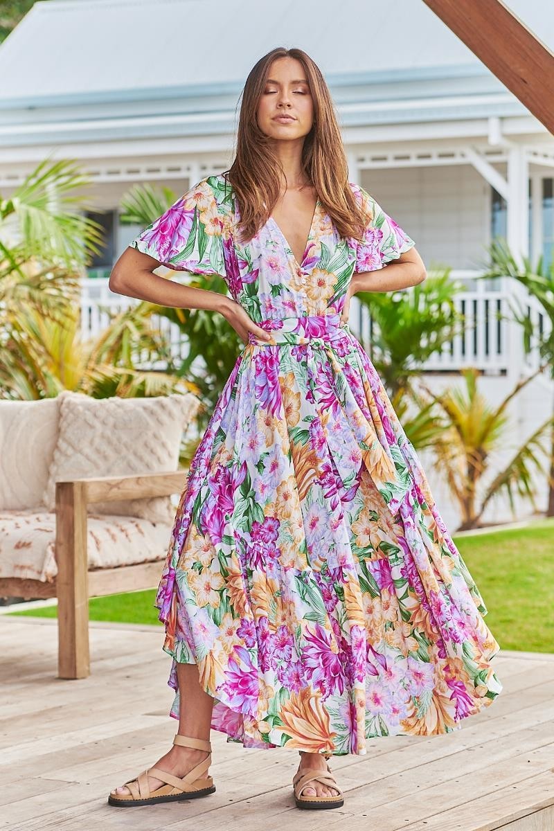 Jaase Honolulu print Taurus maxi dress