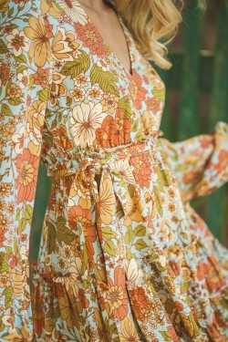 jaase mimosa print verity mini dress detail