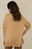boho knit sweater vintage  beige back
