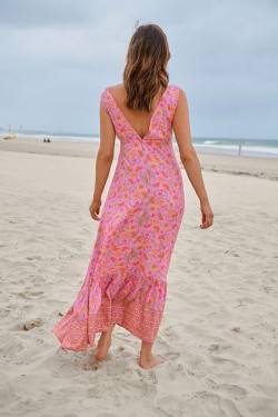 jaase begonia print esmie dress back