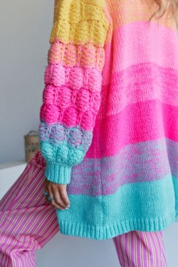 jaase sunset cloud knit detail