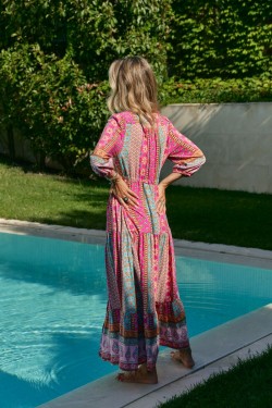 jaase cedella print tessa maxi dress back