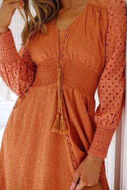 jaase tangerine glow sabrina dress detail 2