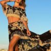 Conjunto Antica Sartoria falda asimétrica y top