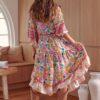 jaase vestido midi jasmine print owens espalda