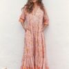 vestido largo de jaase tillie print clementine portada