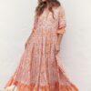 vestido largo de jaase tillie print clementine frontal 2