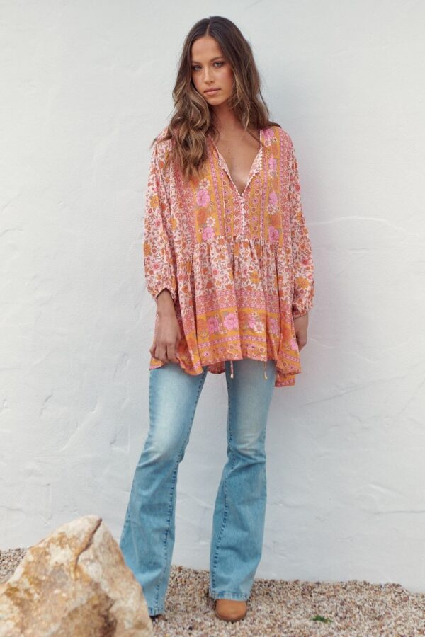Jaase blouse Chloe print Clementine front 2