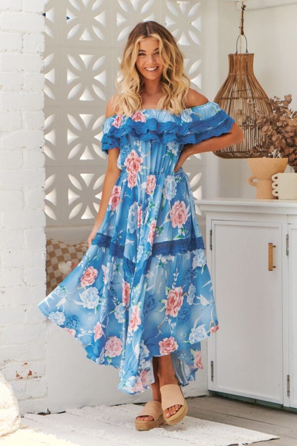vestido de jaase positano print ana santorina frontal