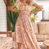 vestido de jaase positano print emmy frontal