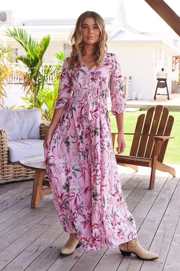 vestido jaase indiana print pink lotus portada