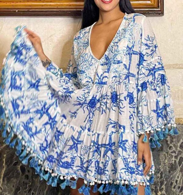 vestido parma azul antica sartoria