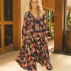 vestido jaase teresa winter rose navy portada