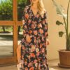 vestido jaase teresa winter rose navy frontal