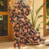 vestido jaase teresa winter rose navy espalda