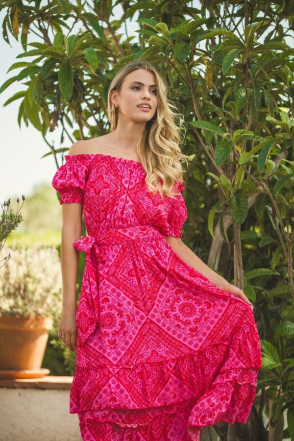 vestido jaase esther print amore frontal
