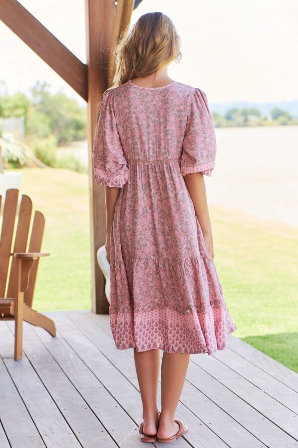vestido jaase midi monday print rosabella espalda