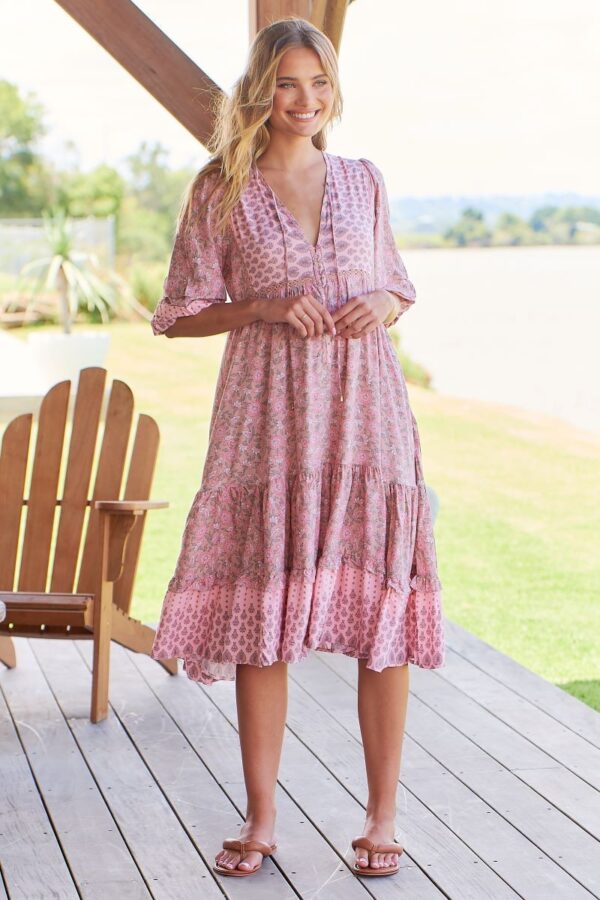 vestido jaase midi monday print rosabella portada