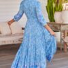 vestido largo jaase berry blue pompeii espalda