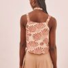 Nekane - Short printed top with knotted straps and embroidery 5