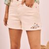 nkn nekane short denim bordado aloha frontal