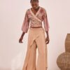 nkn nekane pantalón fluido asimétrico frontal