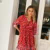Jaase French Ruby Rouge Mini Dress - Image 2