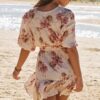 Rear view of the Jaase Dhalia dress - Love Story floral print
