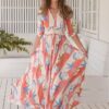 Jaase Indiana Long Island boho maxi dress – front view with marine print