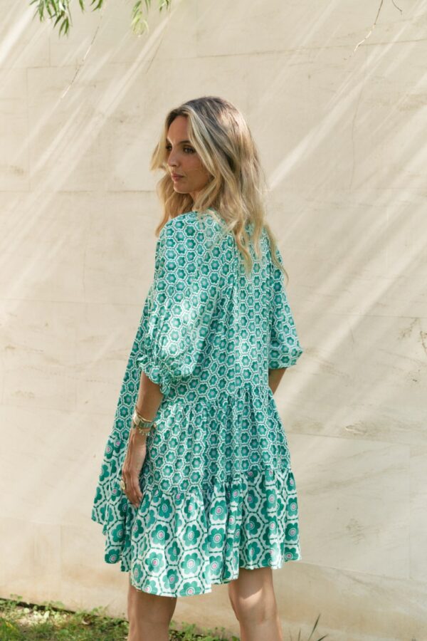 Vista trasera del vestido Jaase Petal Watermelon Sugar