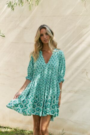 Vestido corto de Jaase Petal Watermelon Sugar