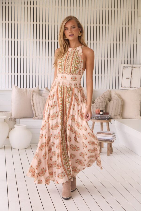 Vestido maxi Jaase Endless Summer – detalle de la marca
