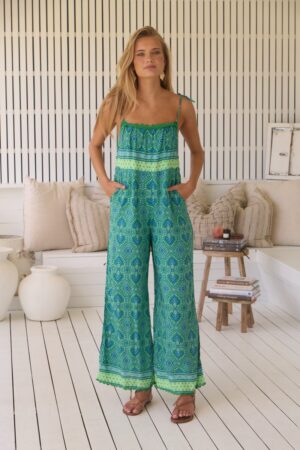 Mono Jaase Kea Tranquility de verano en print paisley verde y azul – vista portada