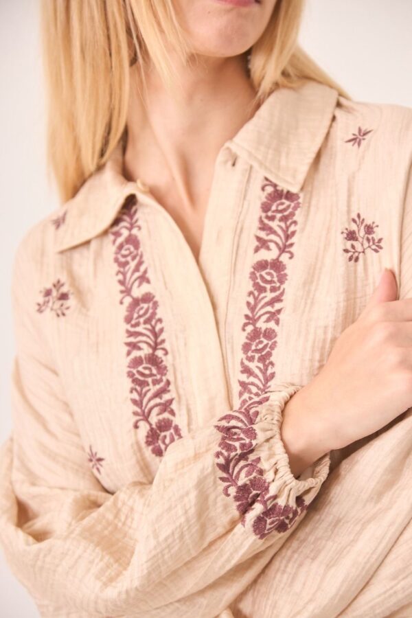 Embroidery detail of boho Almach blouse