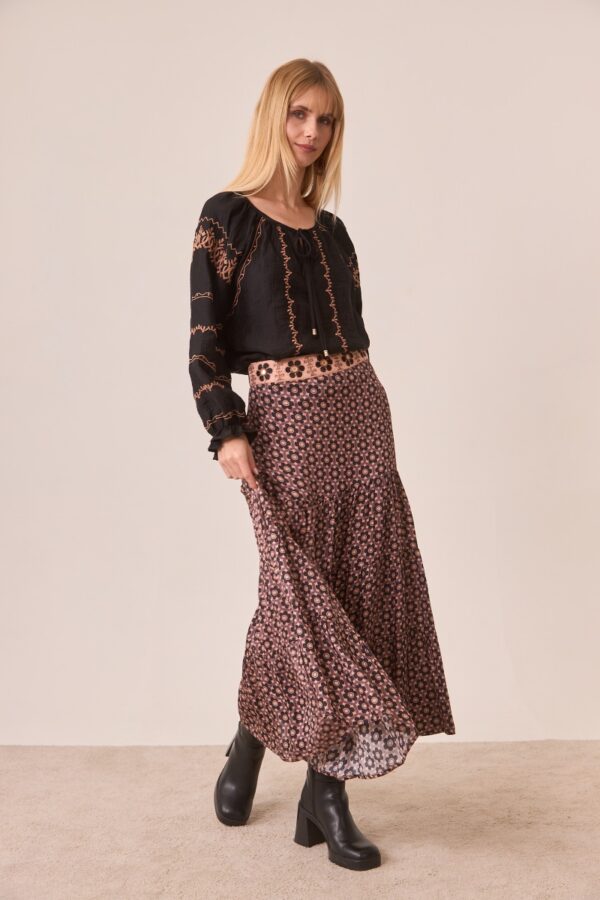 nkn nekane blusa boho bordada zaurak combinada