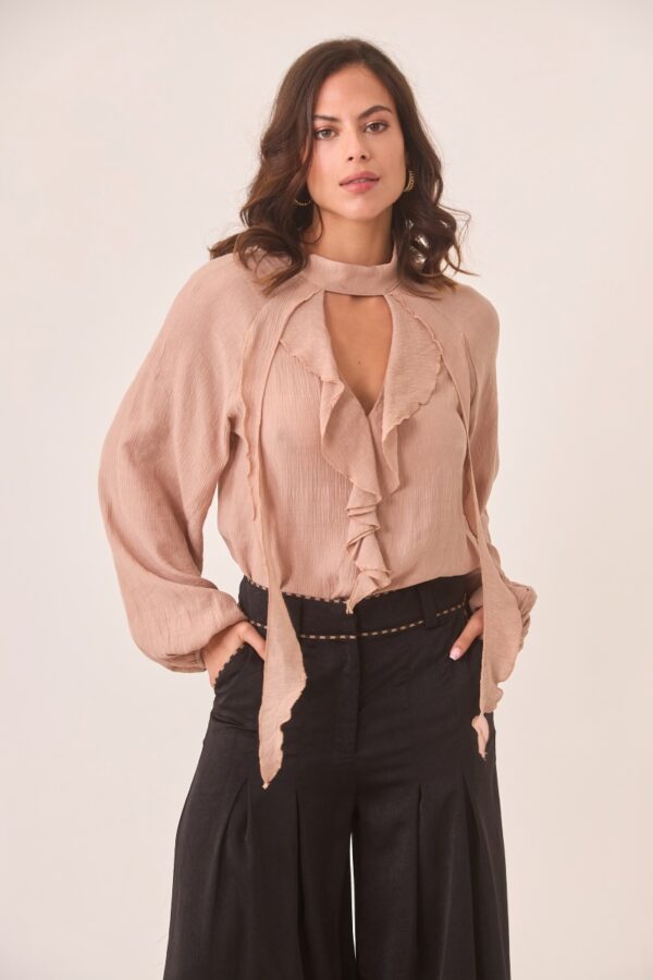 NKN Nekane - Blusa boho volante Whimsi frontal 2