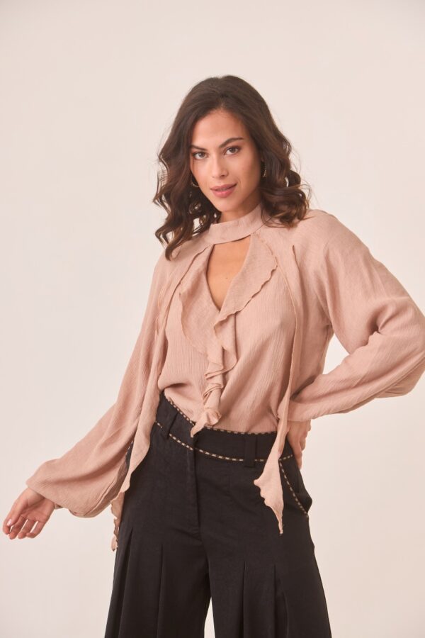 NKN Nekane - Blusa boho volante Whimsi frontal