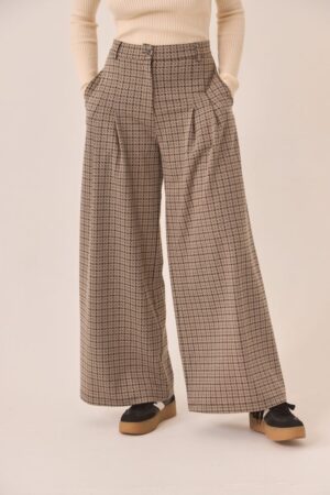 nkn nekane boho tailored trousers with houndstooth print cover