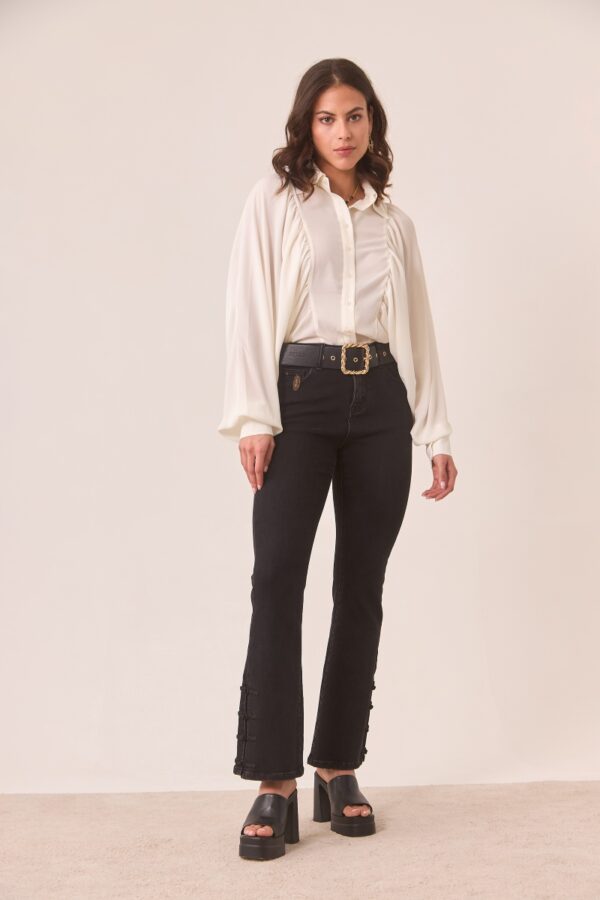 nkn nekane denim trousers oriental buttons aruba frontal