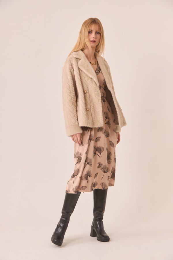NKN Nekane – Fresia faux fur coat frontal image