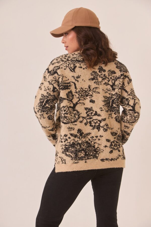 nkn nekane jacquard floral lune sweater back