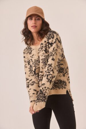 nkn nekane jacquard floral lune sweater cover