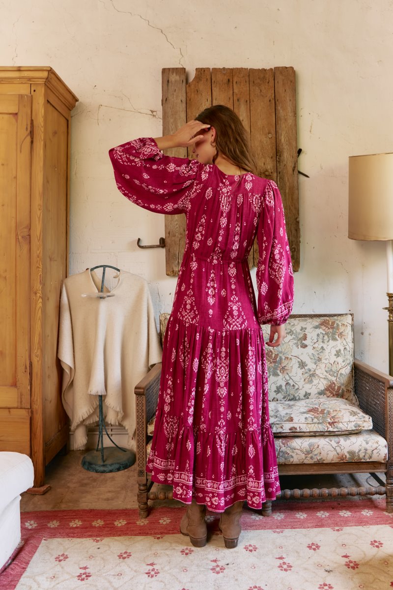 vestido jaase teresa rhubarb espalda