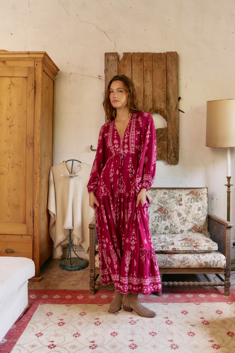vestido jaase teresa rhubarb frontal