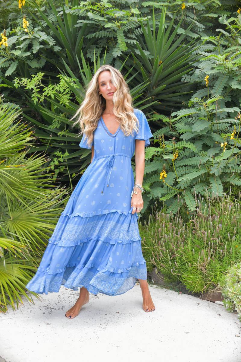 vestido jaase jackie azurra frontal