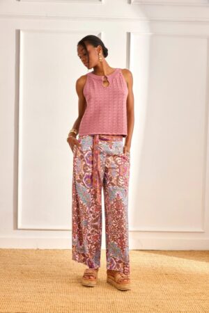 nkn sari floral print trousers cover