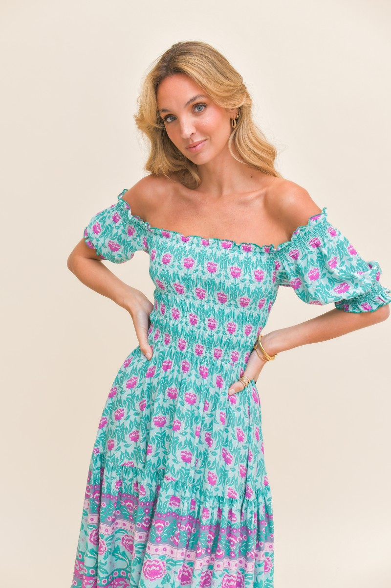 Vestido Jaase Claudette Boreal Detalle